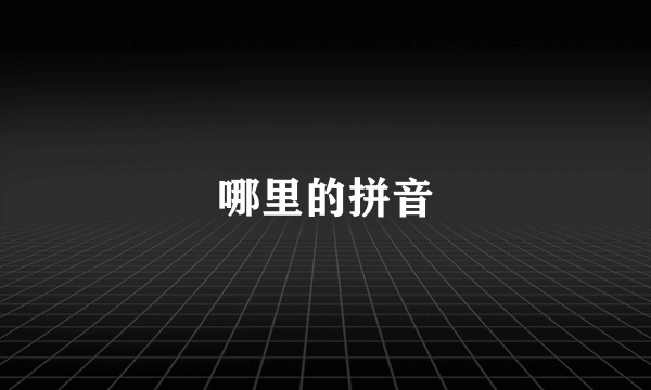 哪里的拼音