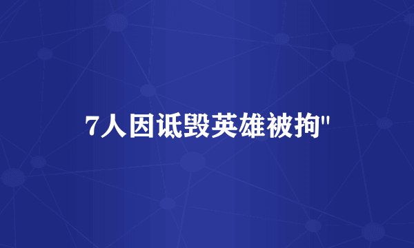 7人因诋毁英雄被拘