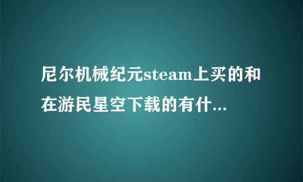 尼尔机械纪元steam上买的和在游民星空下载的有什么区别？