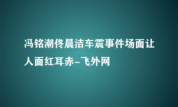 冯铭潮佟晨洁车震事件场面让人面红耳赤-飞外网