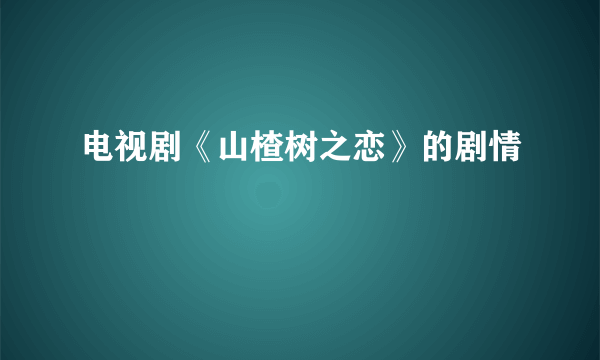 电视剧《山楂树之恋》的剧情