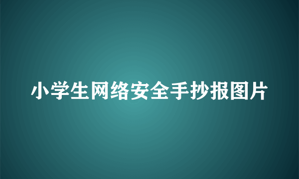 小学生网络安全手抄报图片