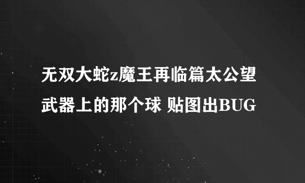 无双大蛇z魔王再临篇太公望武器上的那个球 贴图出BUG