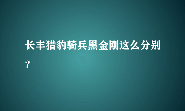 长丰猎豹骑兵黑金刚这么分别？