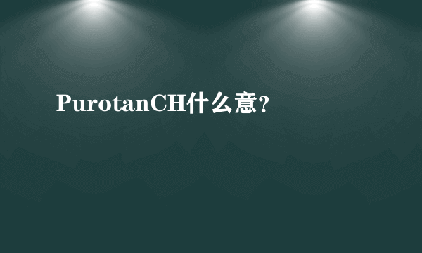 PurotanCH什么意？