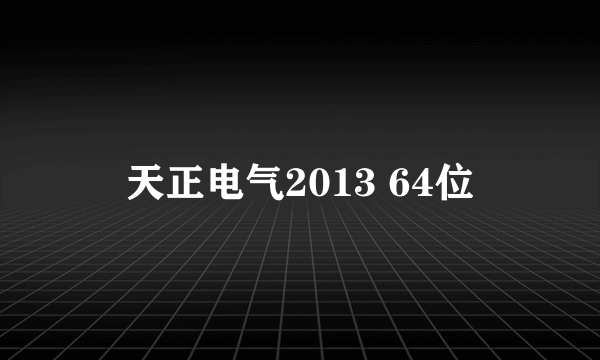 天正电气2013 64位