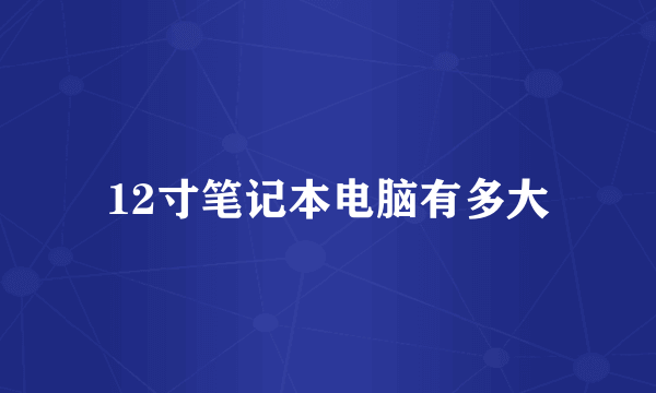 12寸笔记本电脑有多大