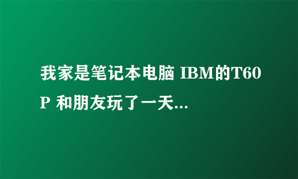 我家是笔记本电脑 IBM的T60P 和朋友玩了一天游戏后就听见喇叭子辣子啦的响。