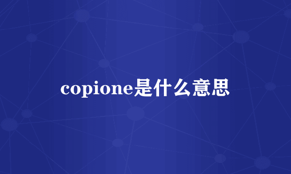 copione是什么意思