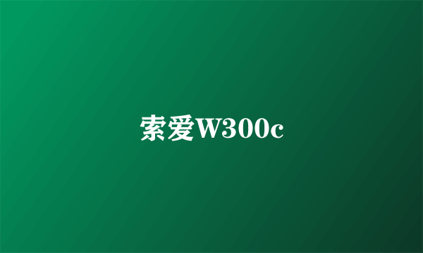 索爱W300c