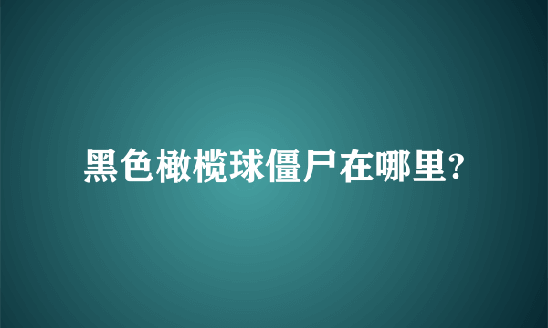 黑色橄榄球僵尸在哪里?