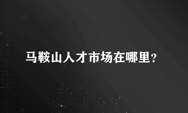 马鞍山人才市场在哪里？