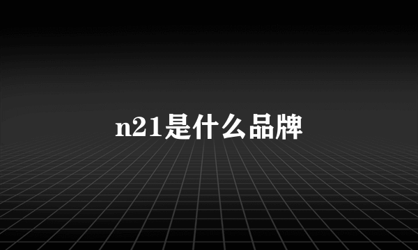 n21是什么品牌