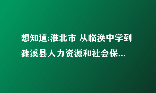 想知道:淮北市 从临涣中学到濉溪县人力资源和社会保障局怎么坐公交？