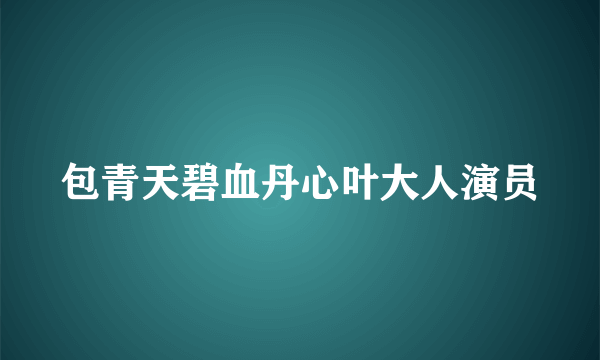 包青天碧血丹心叶大人演员