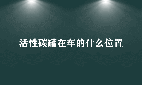 活性碳罐在车的什么位置