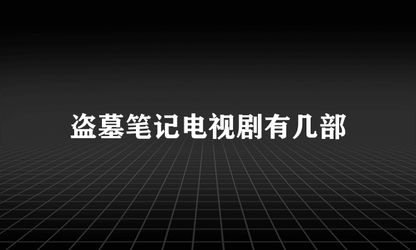 盗墓笔记电视剧有几部