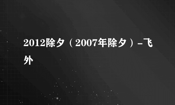 2012除夕（2007年除夕）-飞外