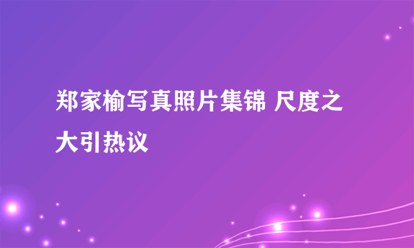 郑家榆写真照片集锦 尺度之大引热议