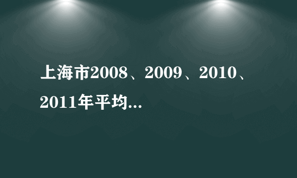 上海市2008、2009、2010、2011年平均工资分别是?