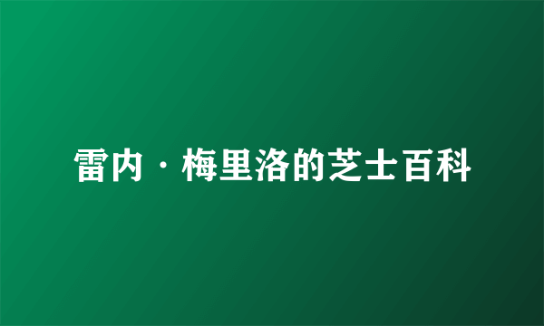 雷内·梅里洛的芝士百科