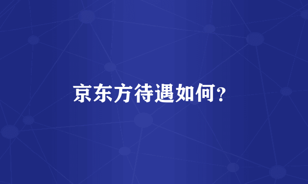 京东方待遇如何？