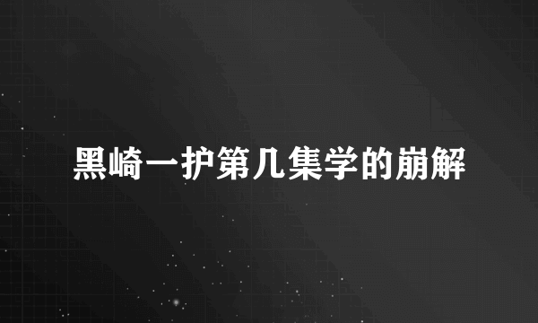 黑崎一护第几集学的崩解