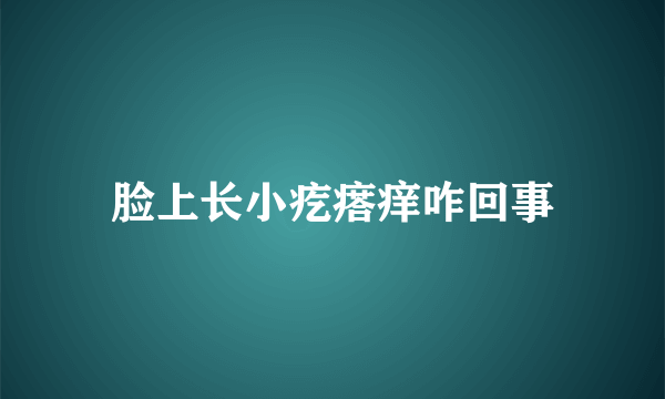 脸上长小疙瘩痒咋回事