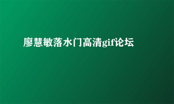 廖慧敏落水门高清gif论坛