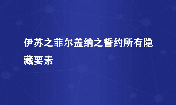 伊苏之菲尔盖纳之誓约所有隐藏要素