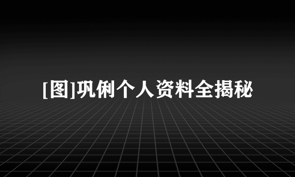 [图]巩俐个人资料全揭秘