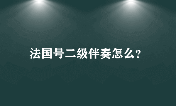 法国号二级伴奏怎么？