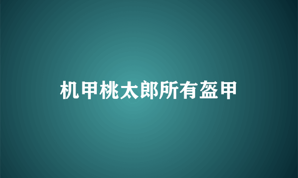 机甲桃太郎所有盔甲