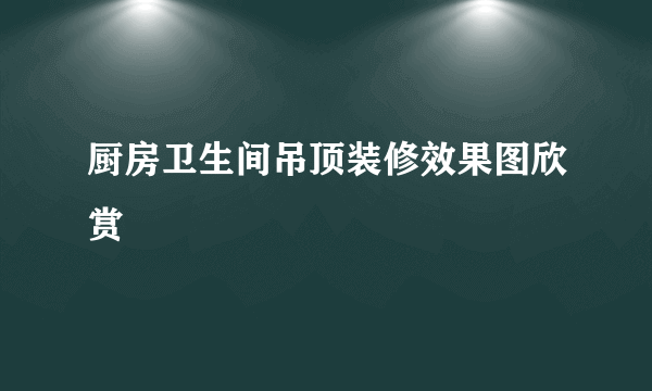 厨房卫生间吊顶装修效果图欣赏