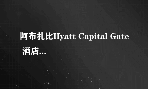 阿布扎比Hyatt Capital Gate 酒店拥有堪比七...