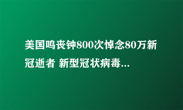 美国鸣丧钟800次悼念80万新冠逝者 新型冠状病毒致死率有多高