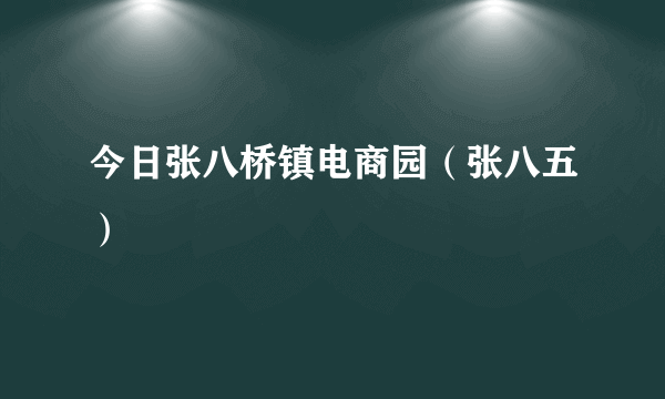 今日张八桥镇电商园（张八五）