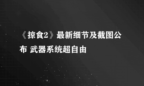 《掠食2》最新细节及截图公布 武器系统超自由