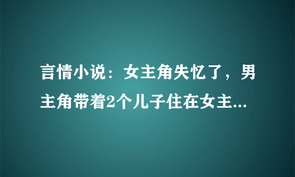 言情小说：女主角失忆了，男主角带着2个儿子住在女主角隔壁，男主角很会煮饭