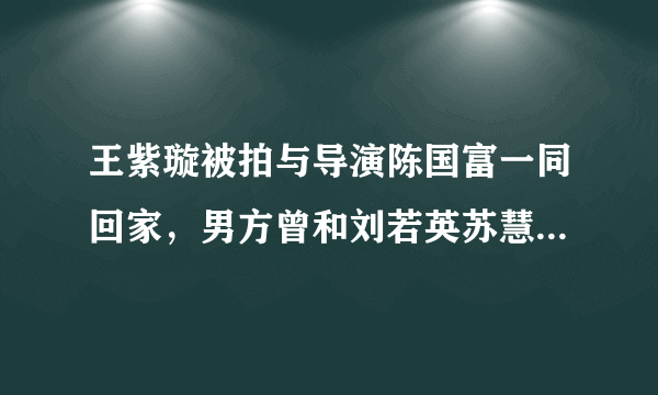 王紫璇被拍与导演陈国富一同回家，男方曾和刘若英苏慧伦三角恋