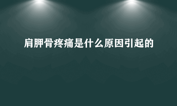 肩胛骨疼痛是什么原因引起的