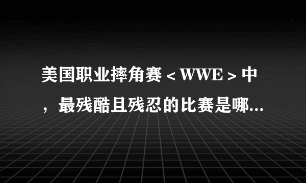 美国职业摔角赛＜WWE＞中，最残酷且残忍的比赛是哪项赛事？