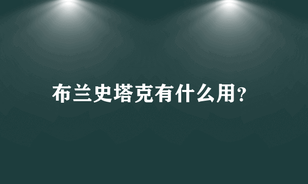 布兰史塔克有什么用？