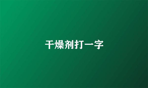 干燥剂打一字