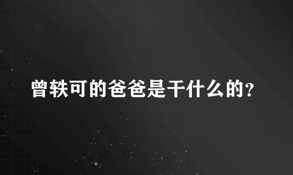 曾轶可的爸爸是干什么的？