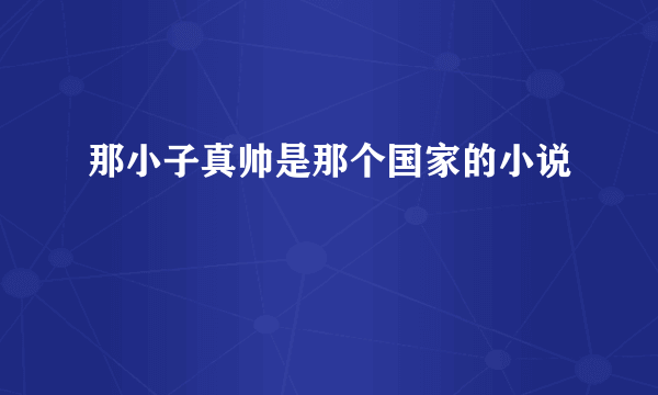 那小子真帅是那个国家的小说