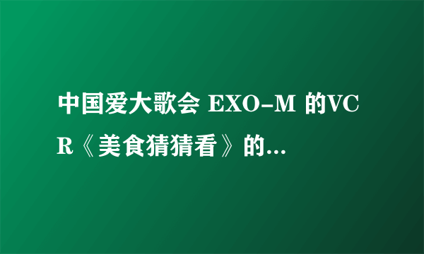 中国爱大歌会 EXO-M 的VCR《美食猜猜看》的背景音乐是什么？