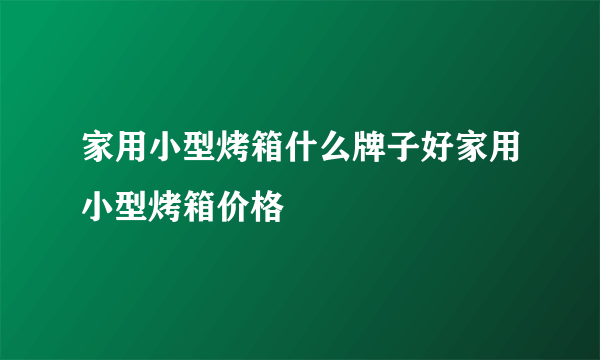 家用小型烤箱什么牌子好家用小型烤箱价格