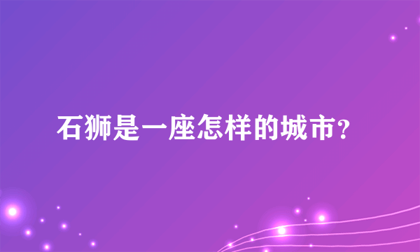 石狮是一座怎样的城市？