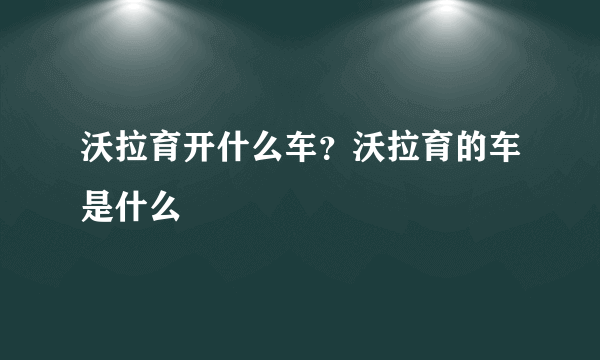 沃拉育开什么车？沃拉育的车是什么